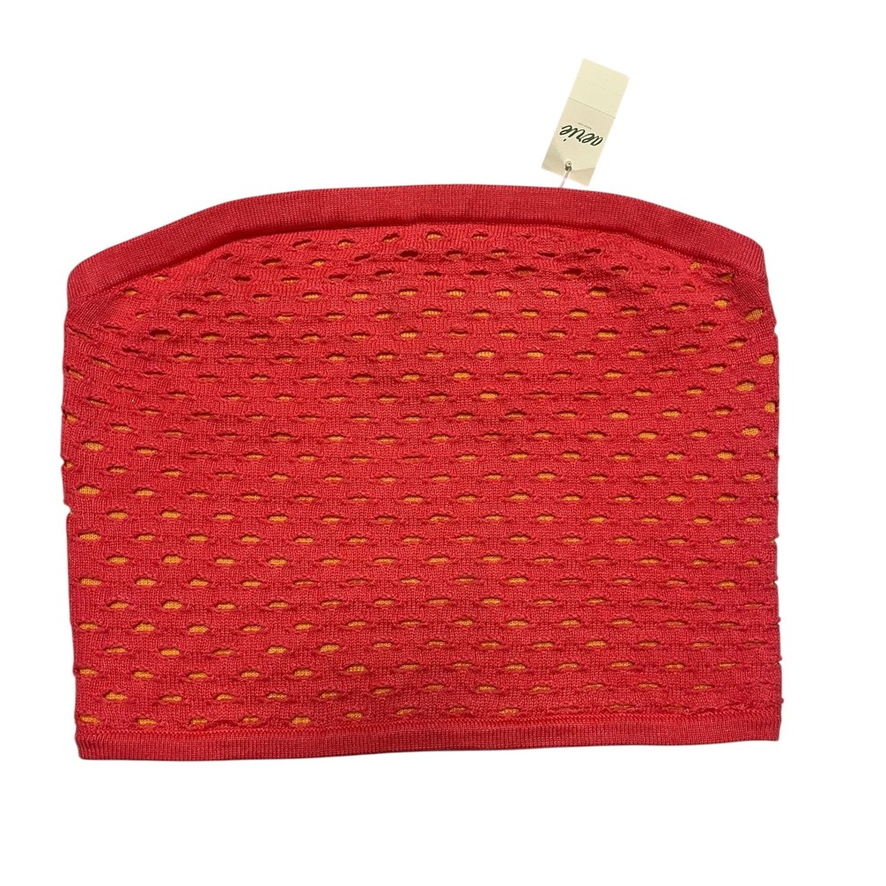 NEW! Aerie Red Orange Knit Tube Top XS NWT